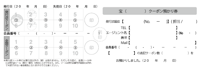 クーポンの裏面